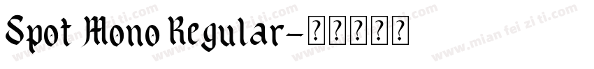 Spot Mono Regular字体转换